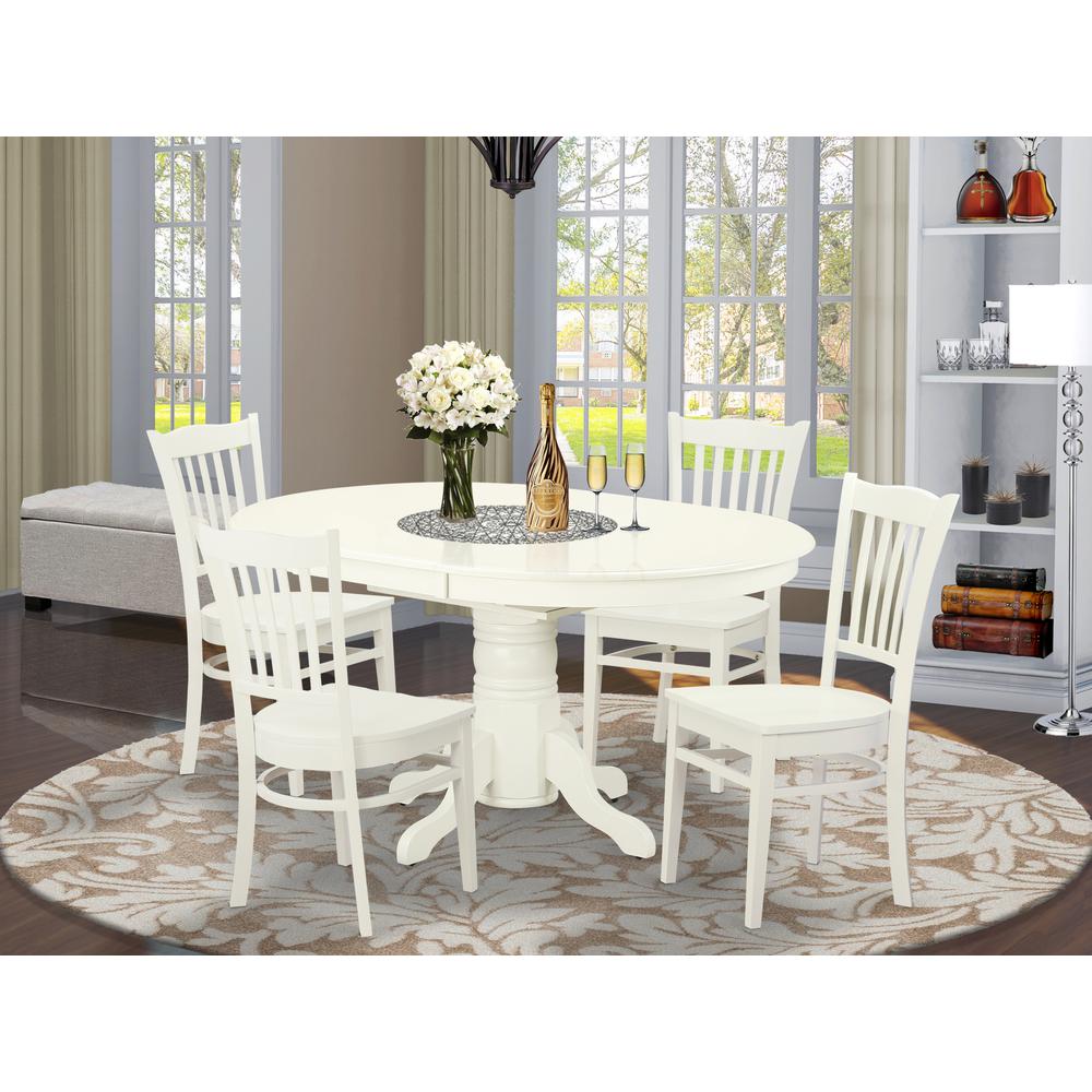 Dining Room Set Linen White, AVGR5-LWH-W