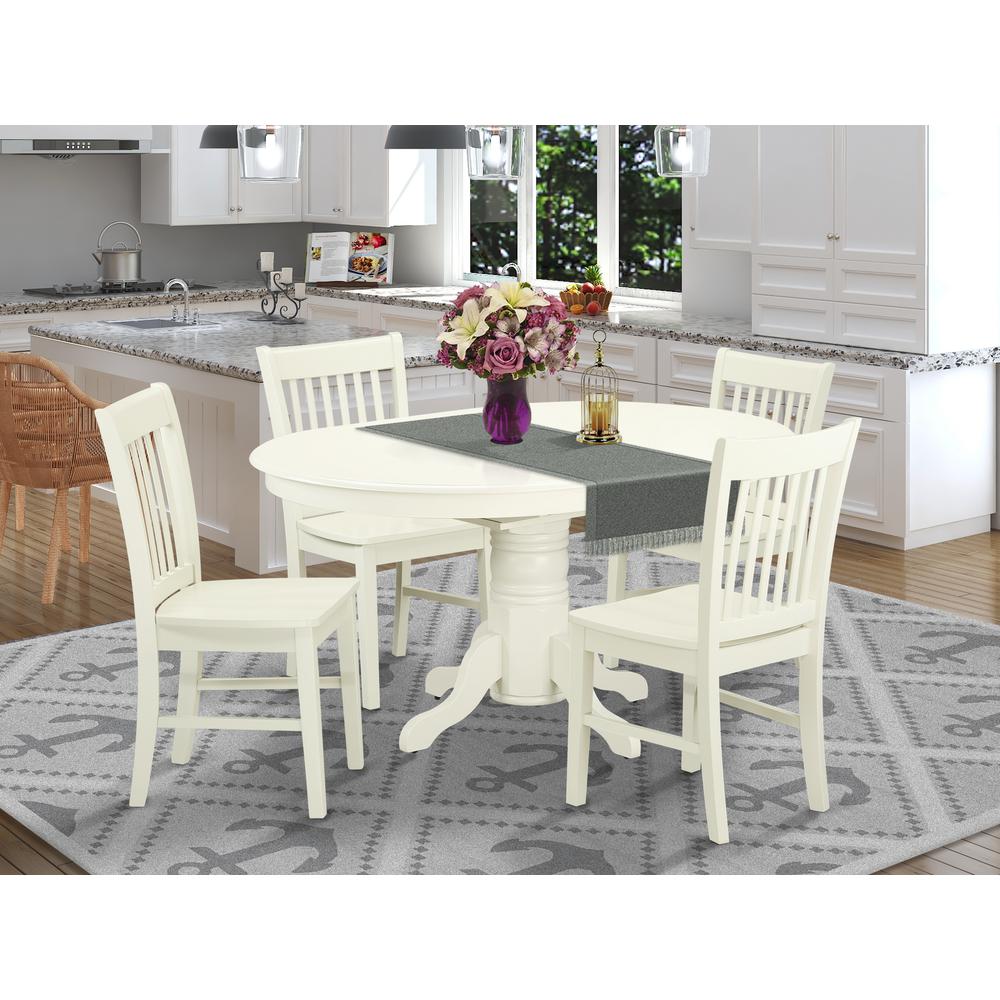 Dining Room Set Linen White, AVNO5-LWH-W