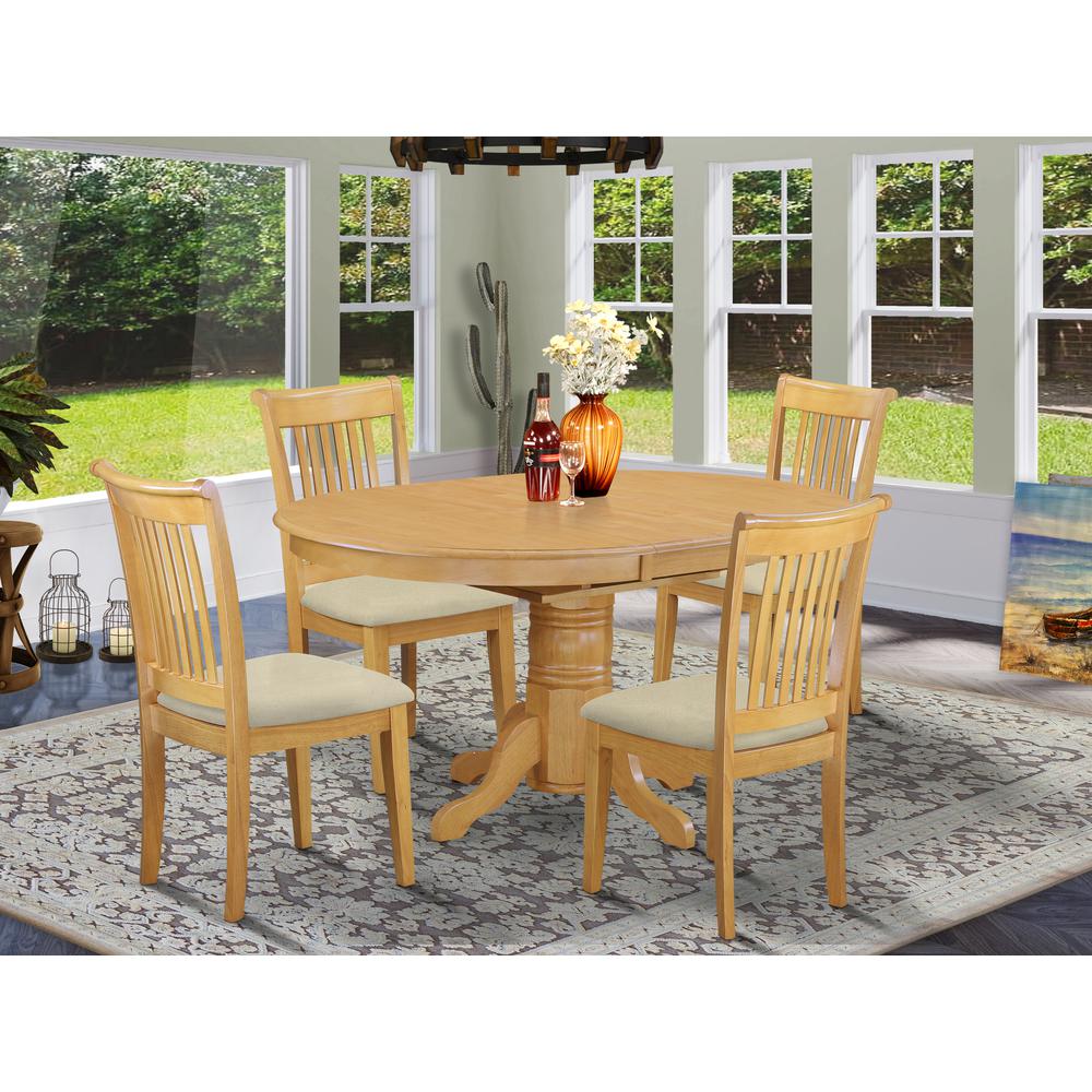 Dining Room Set Oak, AVPO5-OAK-C