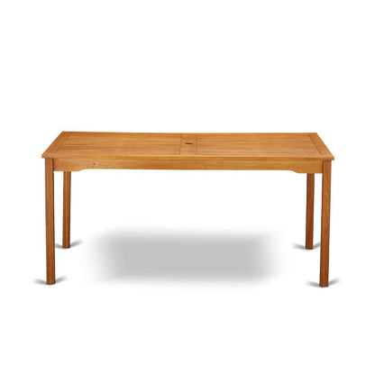 7 Piece Patio Dining Set Consist of a Rectangle Acacia Wood Table