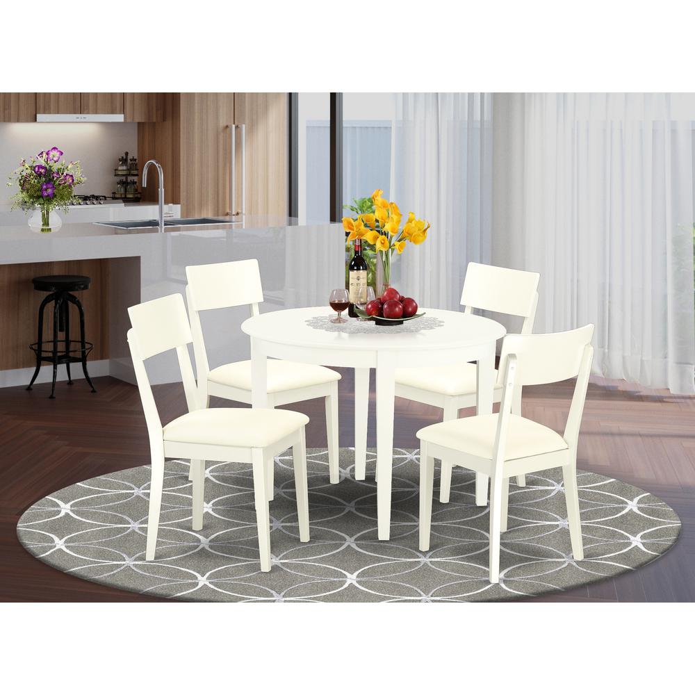 Dining Room Set Linen White, BOAD5-LWH-LC