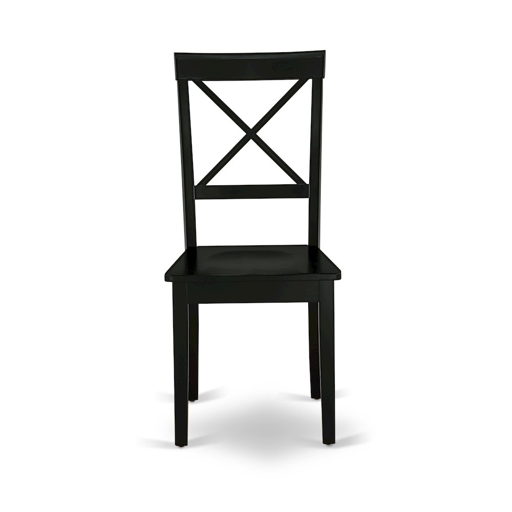 5-Piece Modern Dining Set, Black & Cherry