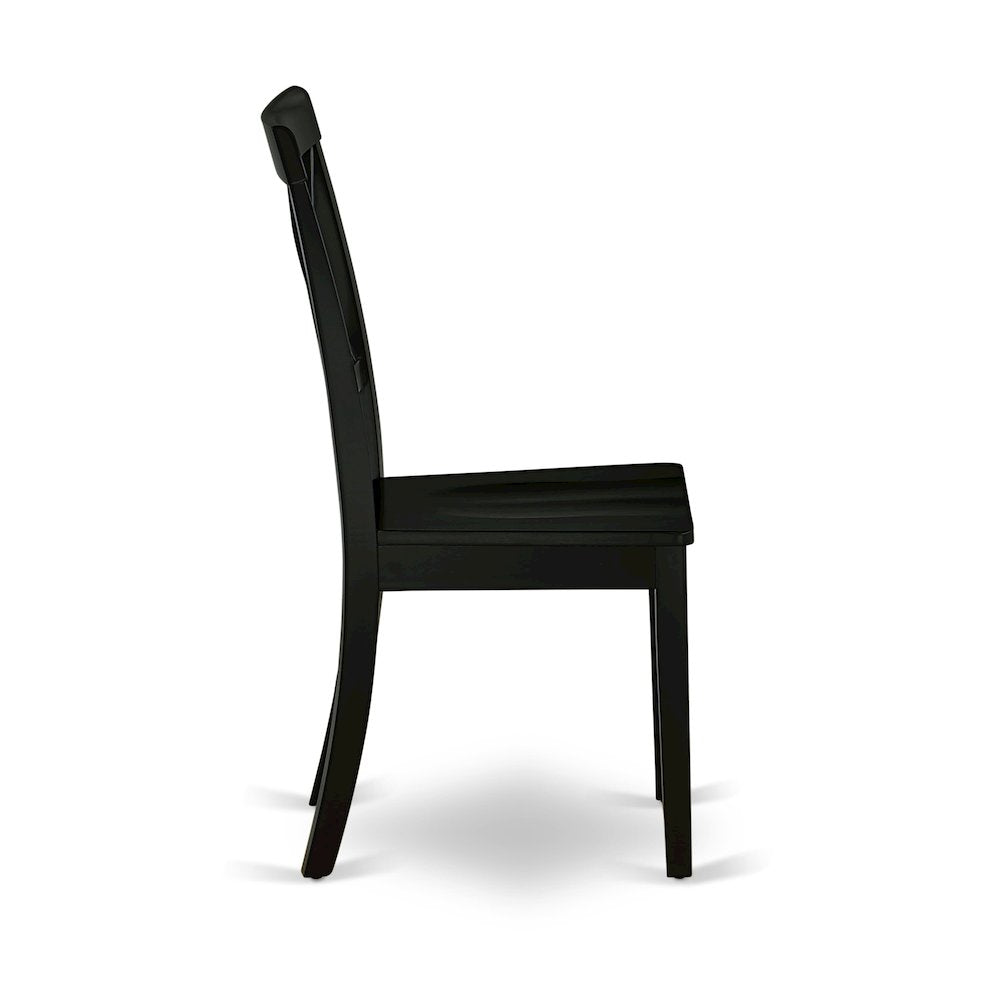 5-Piece Modern Dining Set, Black & Cherry