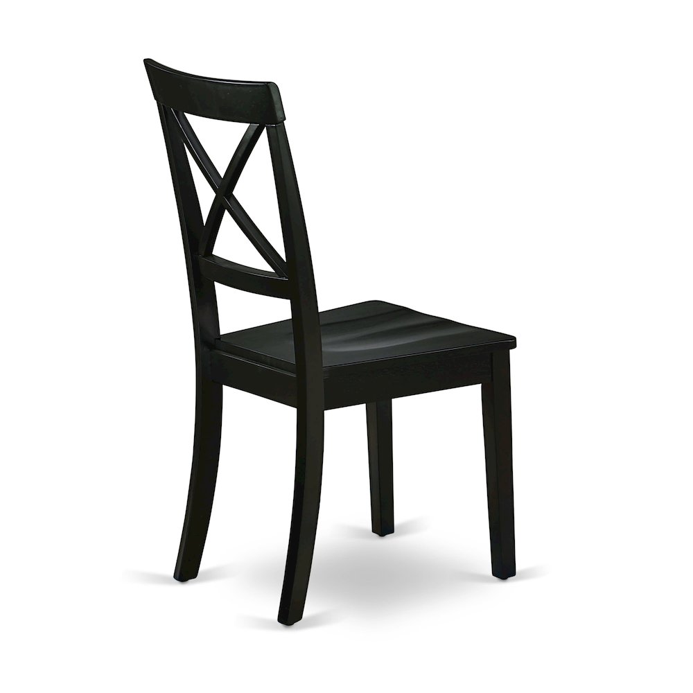 5-Piece Modern Dining Set, Black & Cherry