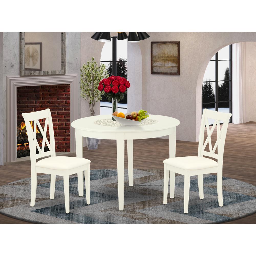 Dining Room Set Linen White, BOCL3-WHI-C