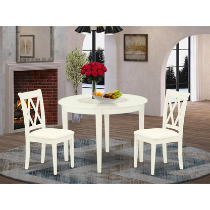 Dining Room Set Linen White, BOCL3-WHI-C