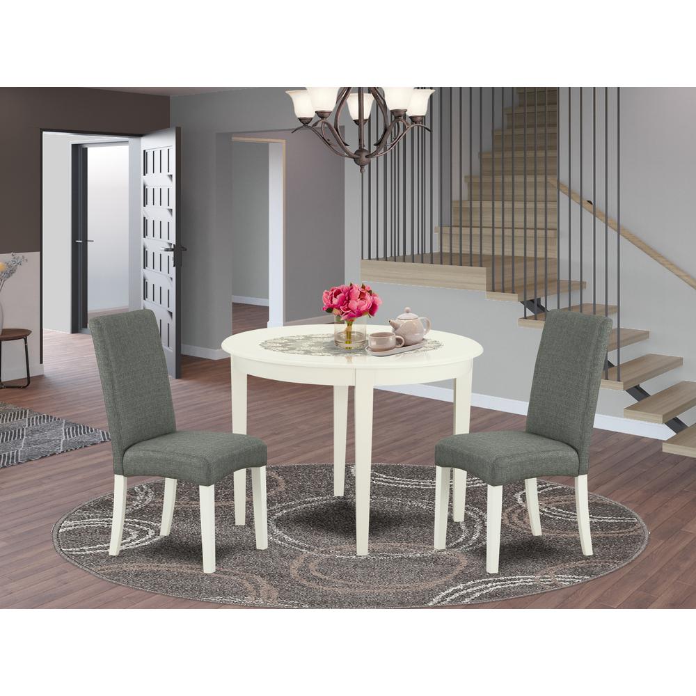 Dining Room Set Linen White, BODR3-LWH-07