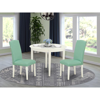 Dining Room Set Linen White, BOEN3-LWH-57