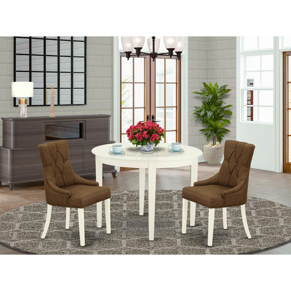Dining Room Set Linen White, BOFR3-WHI-18