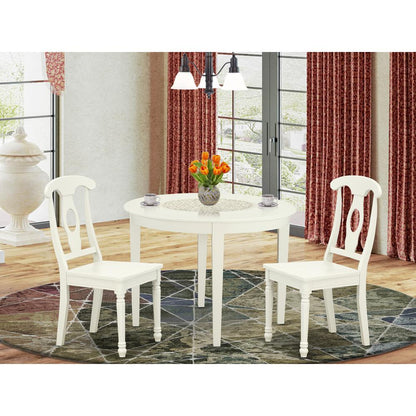 Dining Room Set Linen White, BOKE3-LWH-W