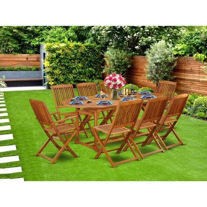 Wooden Patio Set Natural Oil, BSCM92CANA