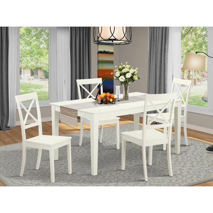 Dining Room Set Linen White, CABO5-LWH-W