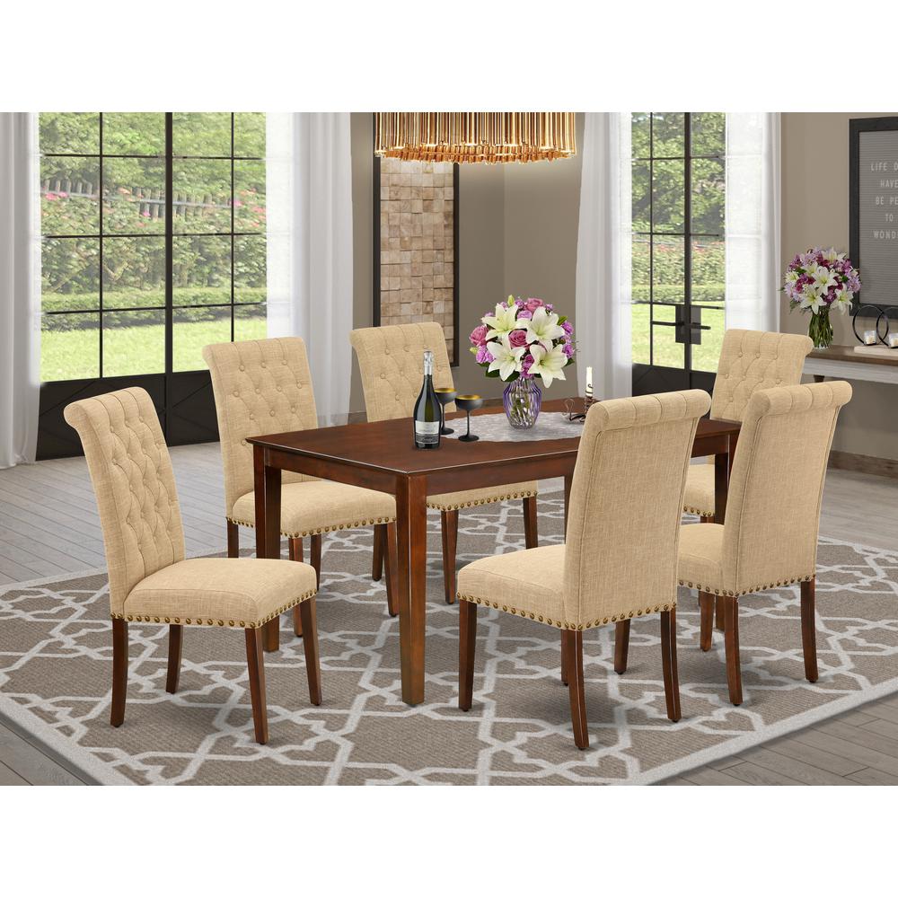 Dining Room Set Mahogany, CABR7-MAH-04