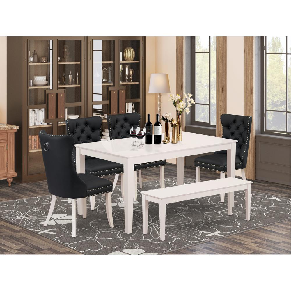 6 Piece Dining Room Set Contains a Rectangle Modern Dining Table
