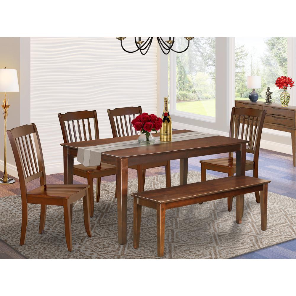 Dining Room Set Mahogany, CADA6-MAH-W