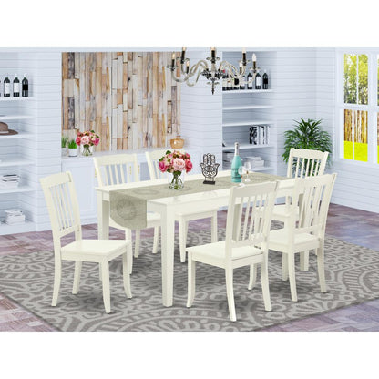 Dining Room Set Linen White, CADA7-LWH-W