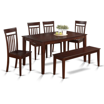 6  Pc  Kitchen  Table  with  bench  set  -  Table  and  4  Kitchen  Chairs  and  1  Bench