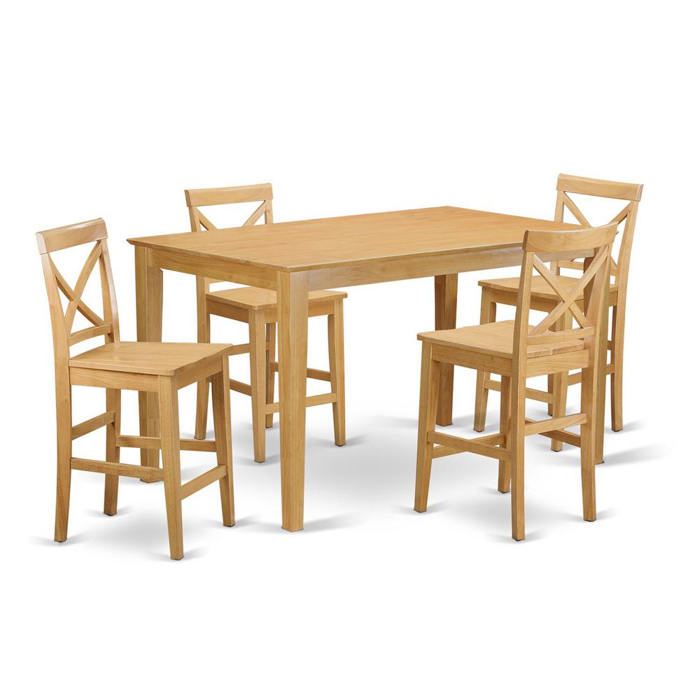 5  Pc  pub  Table  set  -  counter  height  Table  and  4  Kitchen  Chairs.