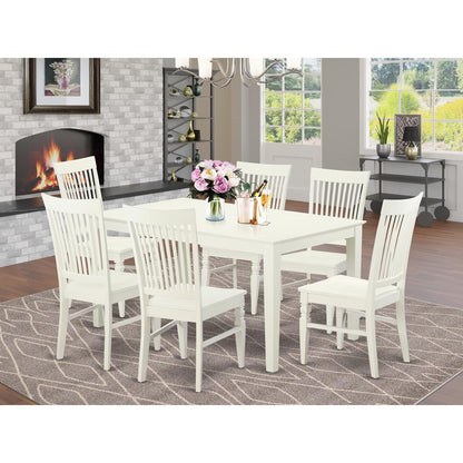 Dining Room Set Linen White, CAWE7-LWH-W