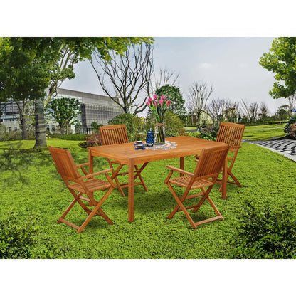 Wooden Patio Set Natural Oil, CMCM5CANA