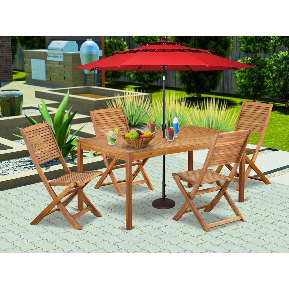 5 Piece Patio Garden Table Set