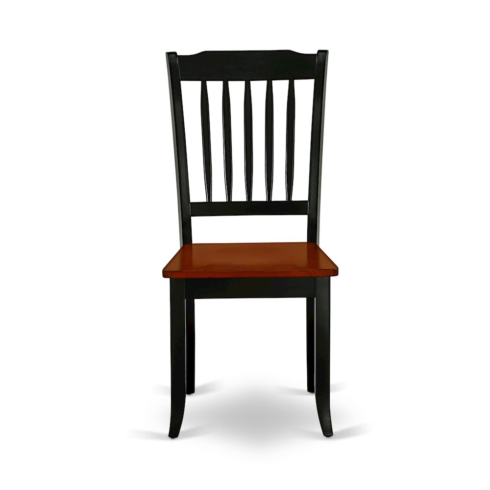 5-Piece Dining Room Table Set, Black & Cherry