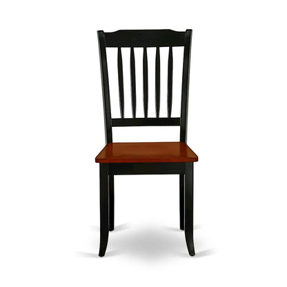 5-Piece Dining Room Table Set, Black & Cherry