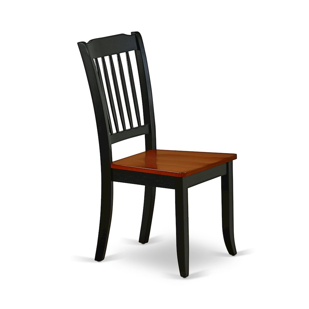 5-Piece Dining Room Table Set, Black & Cherry