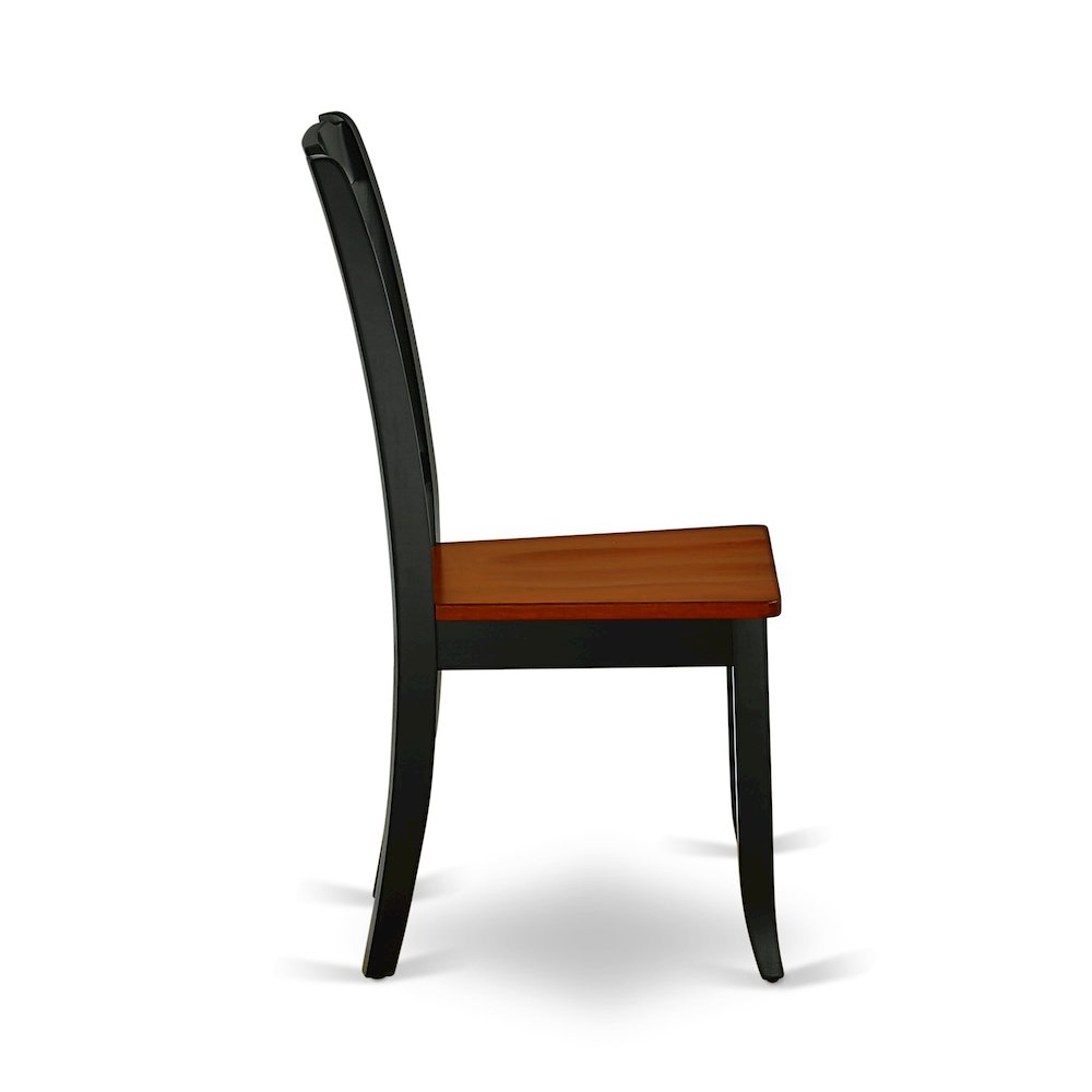 5-Piece Dining Room Table Set, Black & Cherry