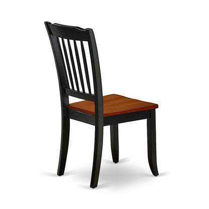 5-Piece Dining Room Table Set, Black & Cherry