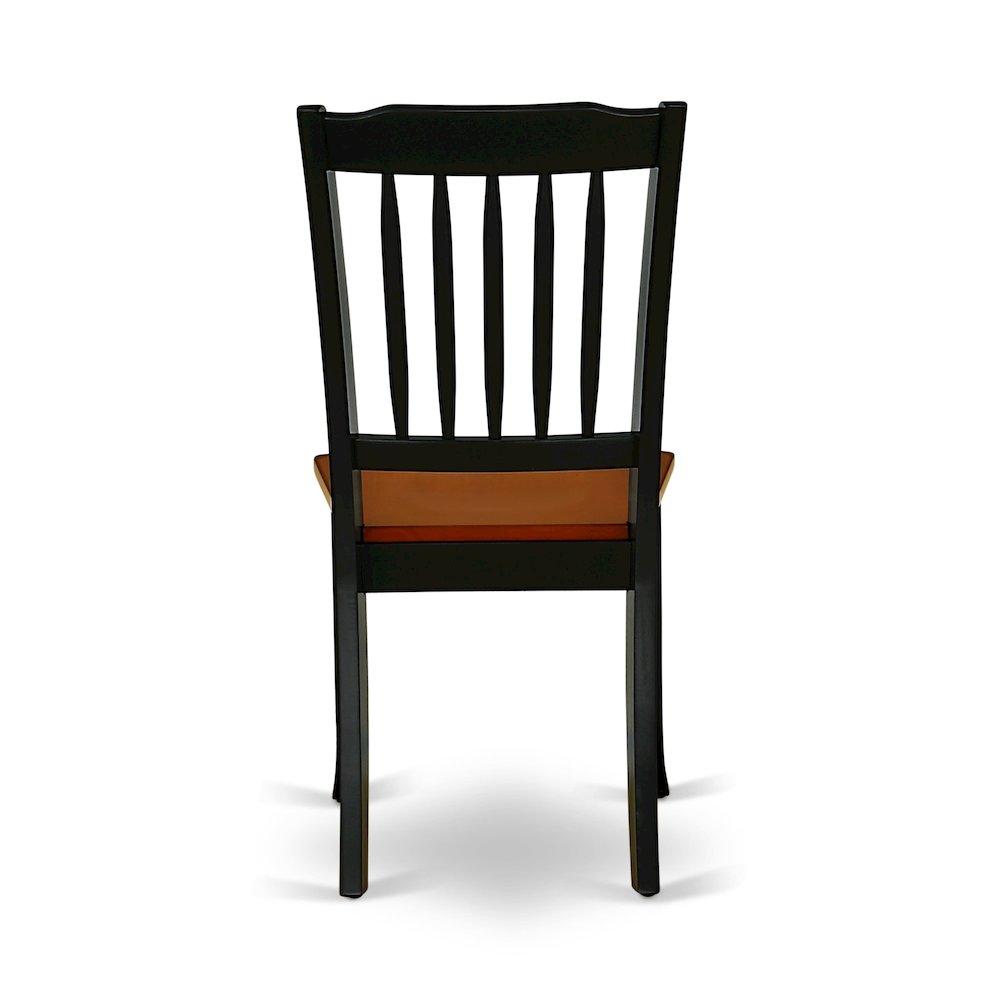 5-Piece Dining Room Table Set, Black & Cherry