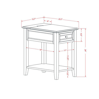 East West Furniture DE-12-ET Bedroom Nightstand with 1 Wooden Drawer for Bedroom, Stable and Sturdy Constructed - Clover Green Finish