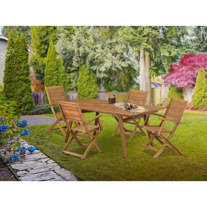 5 Piece Patio Garden Table Set