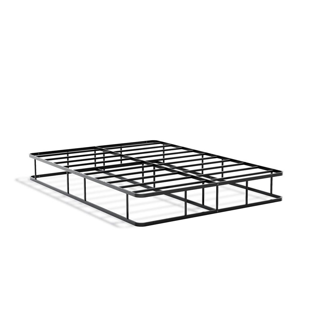 DHFBBLK Dothan Full Bedframe with Magnificent Design Headboard and Footboard - Modern Metal Frame in Powder Coating Black