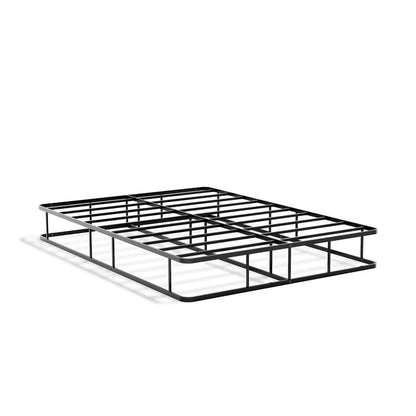 DHFBBLK Dothan Full Bedframe with Magnificent Design Headboard and Footboard - Modern Metal Frame in Powder Coating Black