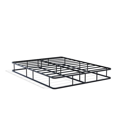 DHQBBLK Dothan Queen Bed Frame with Luxurious Style Headboard and Footboard - High Quality Metal Frame in Powder Coating Black