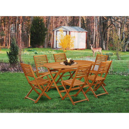 Wooden Patio Set Natural Oil, DIBS72CANA