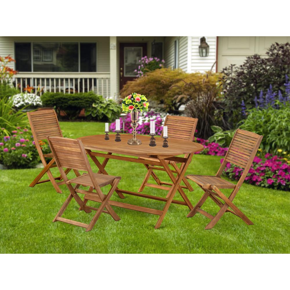 5 Piece Patio Garden Table Set