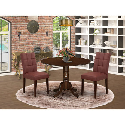 3 Piece Mid Century Modern Dining Table Set contain A Wooden Kitchen Table