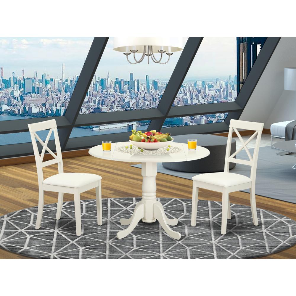 Dining Room Set Linen White, DLBO3-LWH-LC