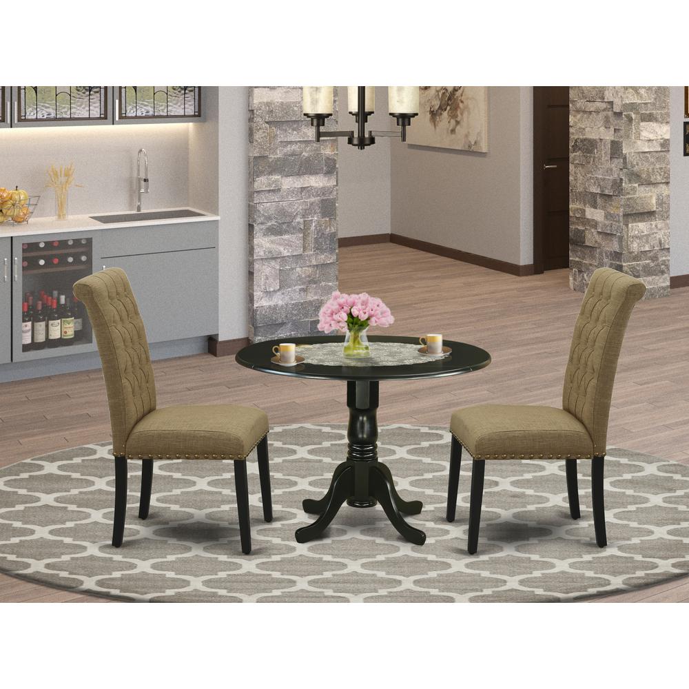 Dining Room Set Black, DLBR3-BLK-17
