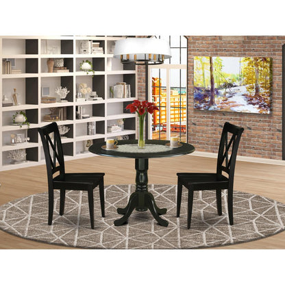 Dining Room Set Black, DLCL3-BLK-W