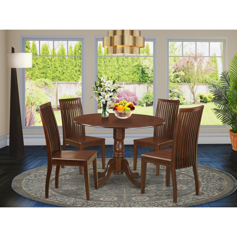 Dining Room Set Mahogany, DLIP5-MAH-W