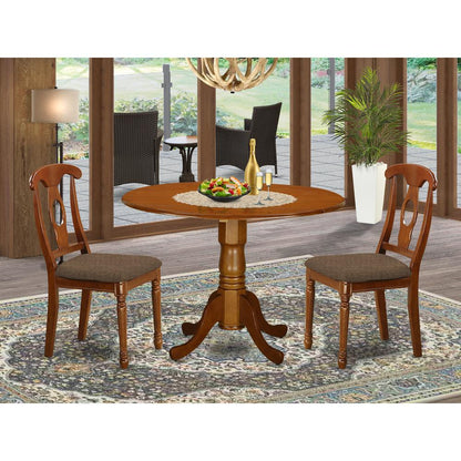 DLNA3-SBR-C 3 Pc small Kitchen Table set-Kitchen Table and 2 Kitchen Chairs.