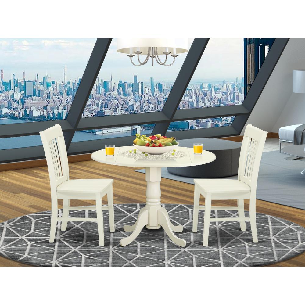 Dining Room Set Linen White, DLNO3-LWH-W