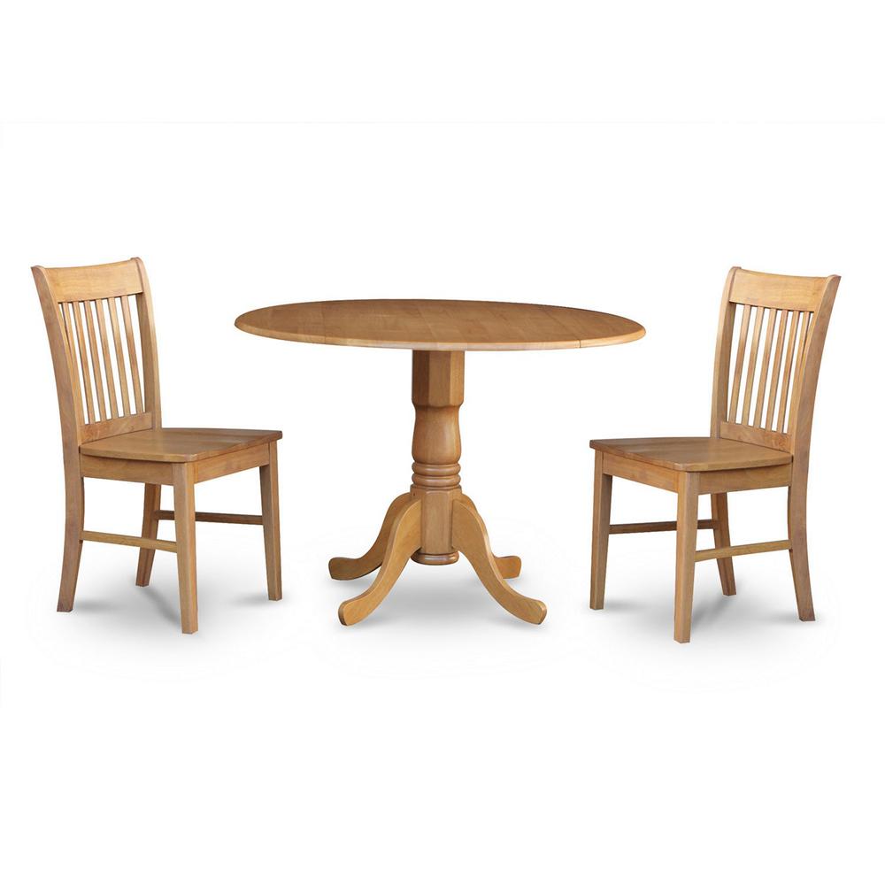 3  Pc  Kitchen  nook  Dining  set-round  Kitchen  Table  plus  2  dinette  Chairs