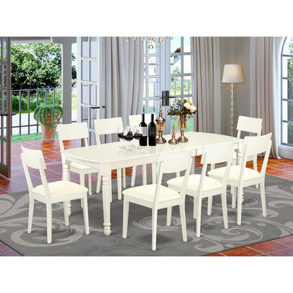 Dining Room Set Linen White, DOAD9-LWH-LC