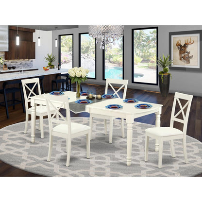 Dining Room Set Linen White, DOBO5-LWH-LC