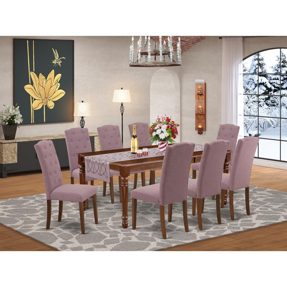 Dining Room Set Mahogany, DOCE9-MAH-10