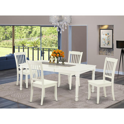 Dining Room Set Linen White, DODA5-LWH-W